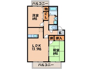 セジュール白水の物件間取画像